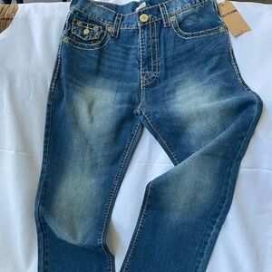 True Religion 34 Ricky Straight mid blue